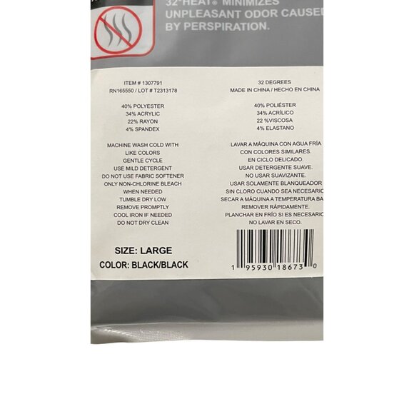 32 Degrees Womens 2 Pack Base Layer Legging Pants L Black NWT - Picture 5 of 6